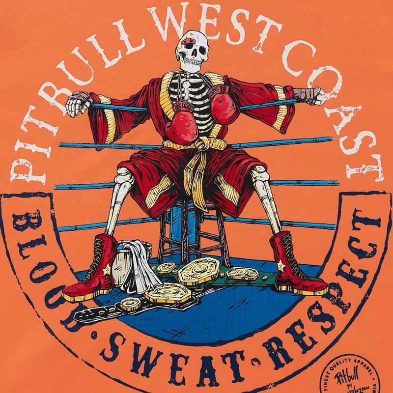 Pánska mikina Pitbull Bloodline 2 Sweatshirt Hooded fluo orange 9