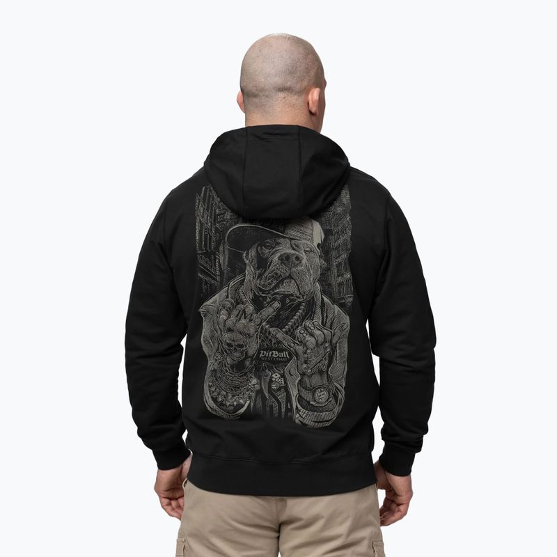 Pánska mikina Pitbull USA Hooded Zip black 3