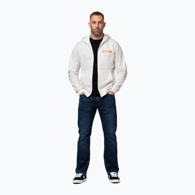 Pánska mikina Pitbull Blacky Sweatshirt Zip Hooded off white 2