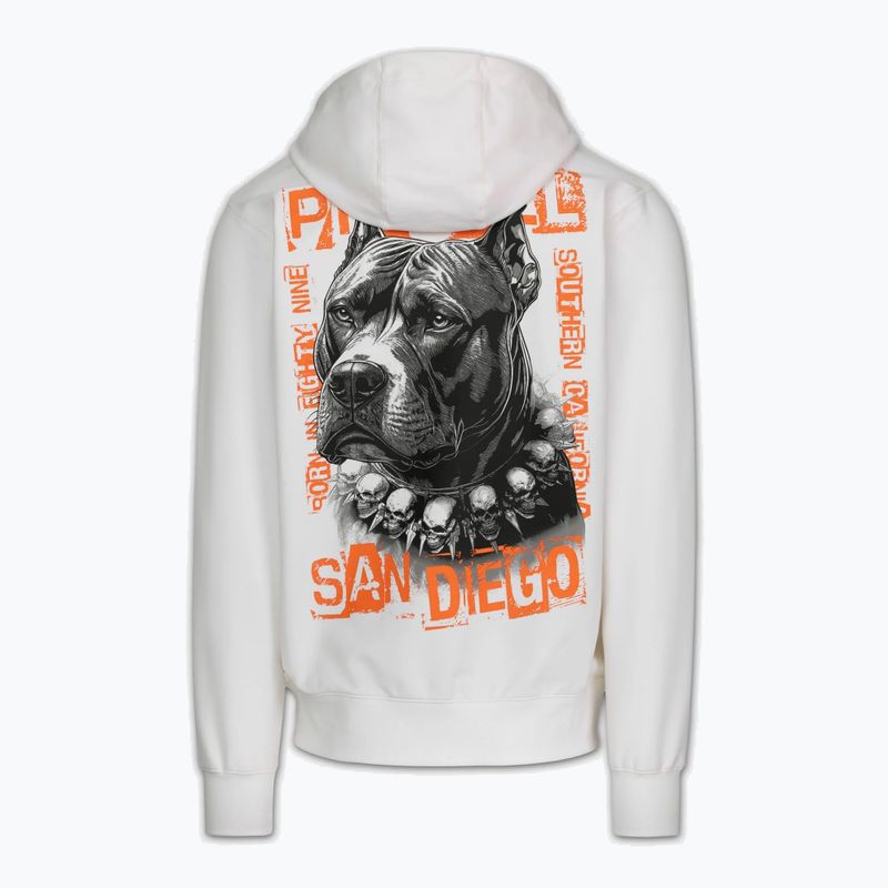 Pánska mikina Pitbull Blacky Sweatshirt Zip Hooded off white 6