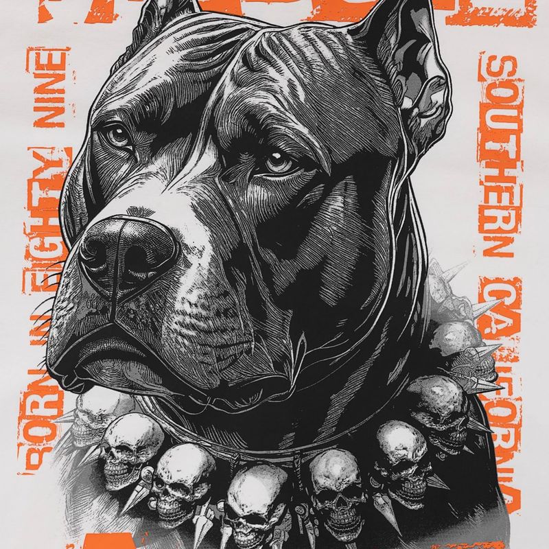 Pánska mikina Pitbull Blacky Sweatshirt Zip Hooded off white 9