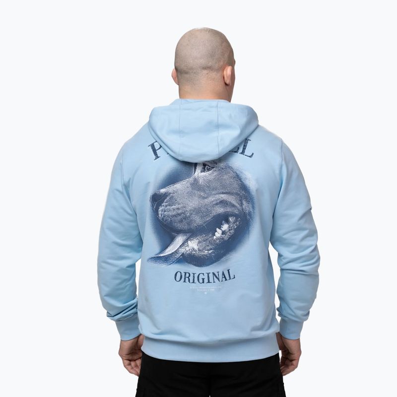 Pánska mikina Pitbull Midnight Sweatshirt Zip Hooded sky blue 3