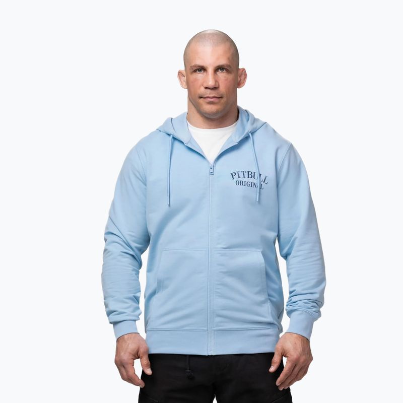 Pánska mikina Pitbull Midnight Sweatshirt Zip Hooded sky blue 4