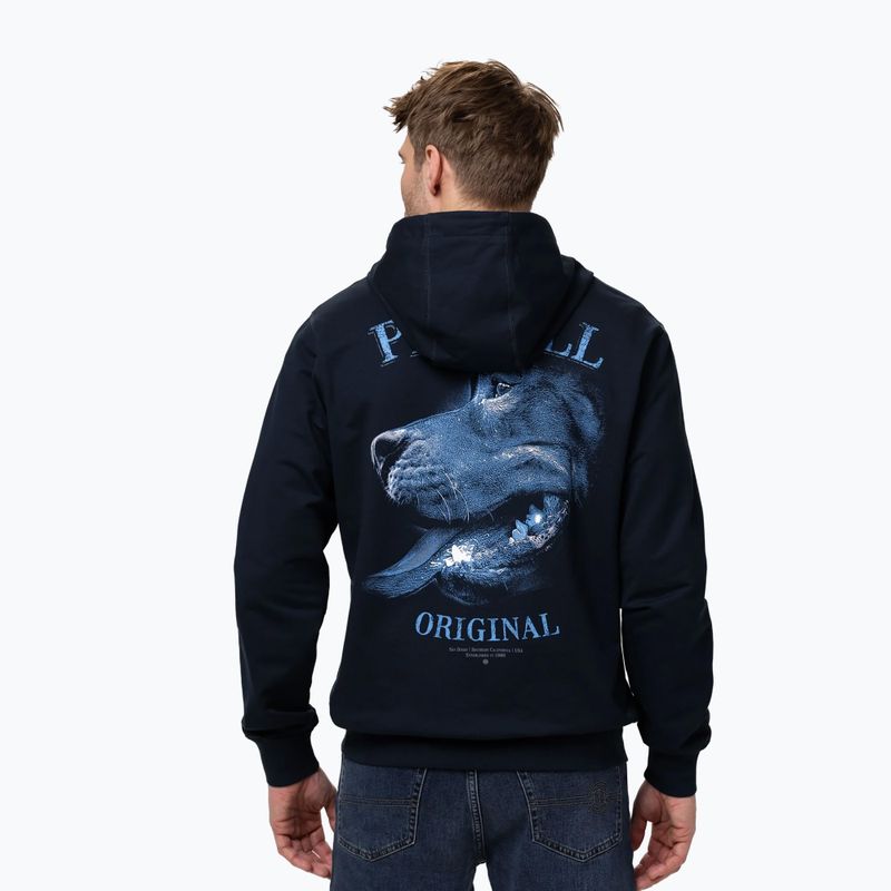 Pánska mikina Pitbull Midnight Sweatshirt Zip Hooded dark navy 3