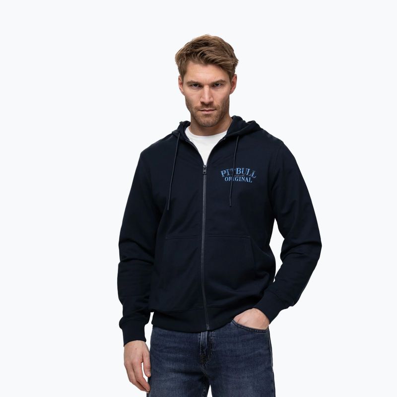 Pánska mikina Pitbull Midnight Sweatshirt Zip Hooded dark navy 4
