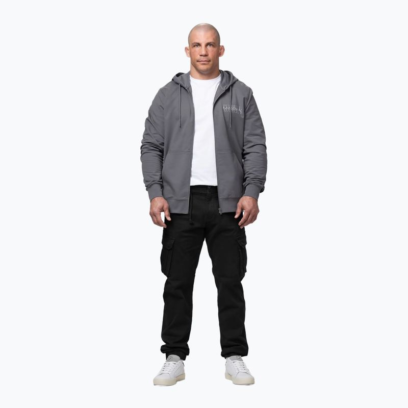 Pánska mikina Pitbull World Sweatshirt Zip Hooded graphite 2