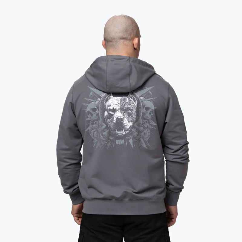 Pánska mikina Pitbull World Sweatshirt Zip Hooded graphite 3