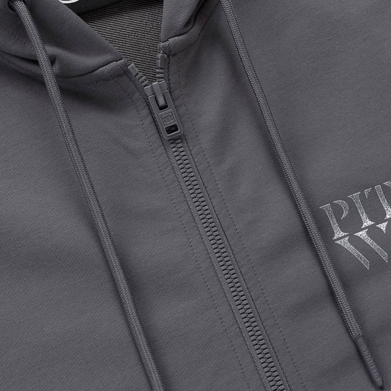 Pánska mikina Pitbull World Sweatshirt Zip Hooded graphite 9