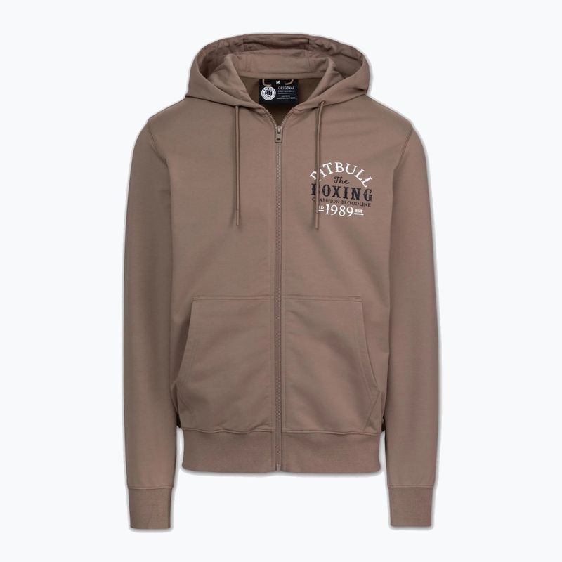 Pánska mikina Pitbull Bloodline 2 Sweatshirt Zip Hooded brown savana 5