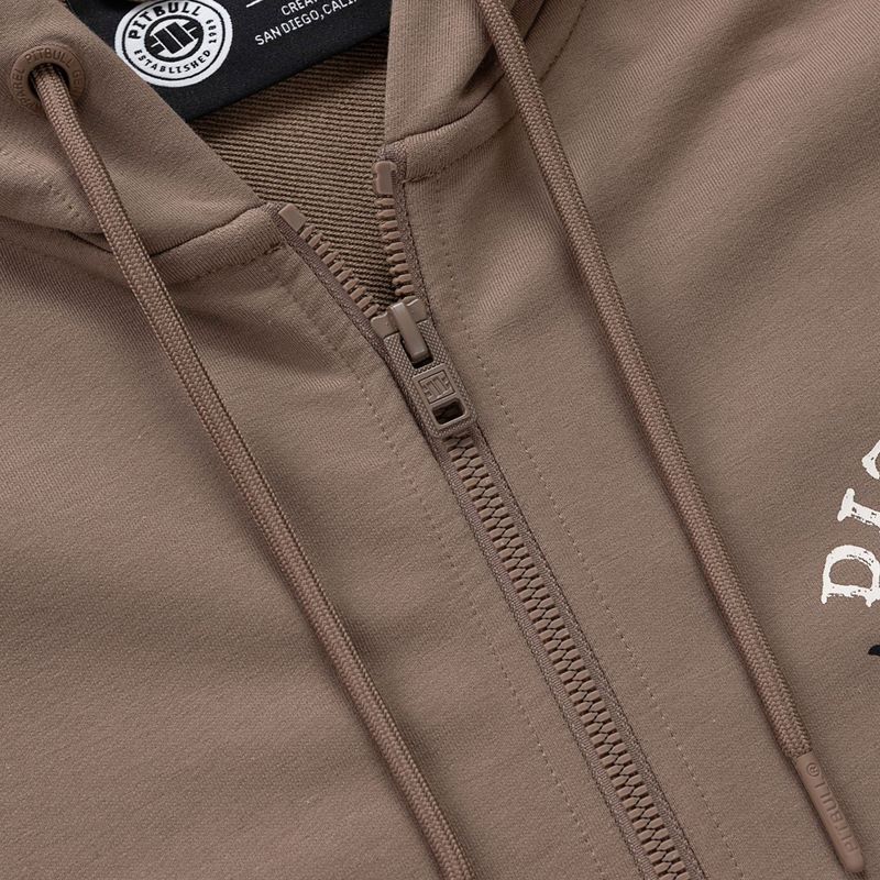 Pánska mikina Pitbull Bloodline 2 Sweatshirt Zip Hooded brown savana 7