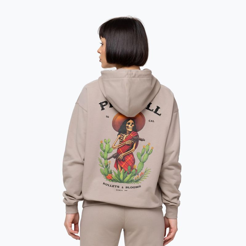 Dámska mikina Pitbull Bullets & Blooms Hooded sand savana 3