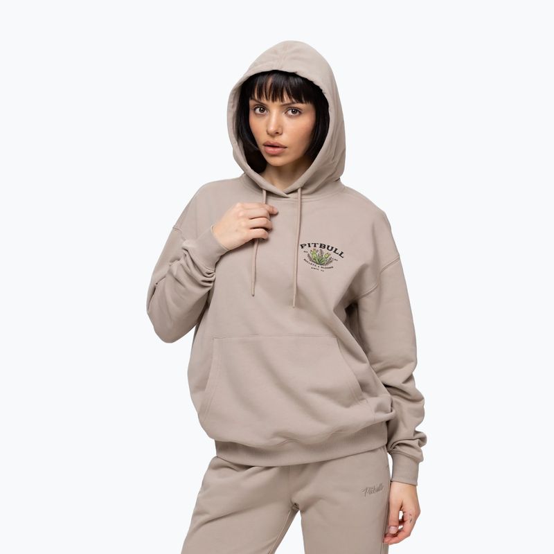 Dámska mikina Pitbull Bullets & Blooms Hooded sand savana 4