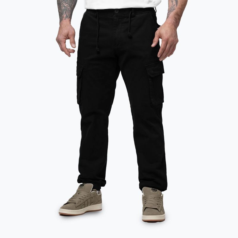 Pánske nohavice Pitbull Proctor Drawstring Jogger Cargo black 4