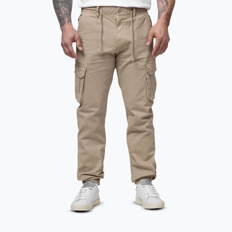Pánske nohavice Pitbull Proctor Drawstring Jogger Cargo light sand