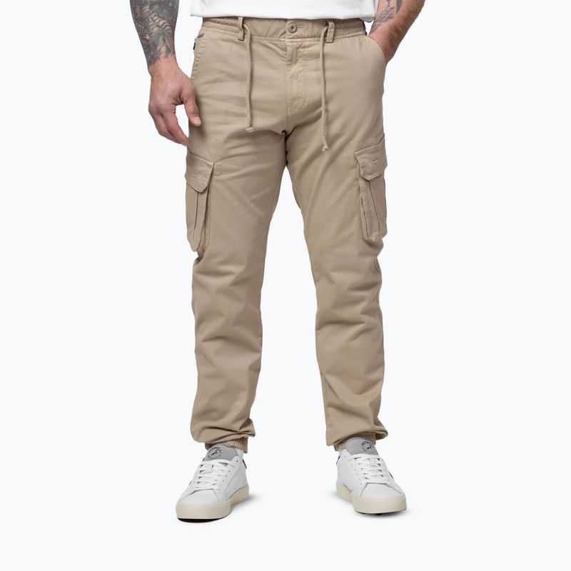 Pánske nohavice Pitbull Proctor Drawstring Jogger Cargo light sand 4