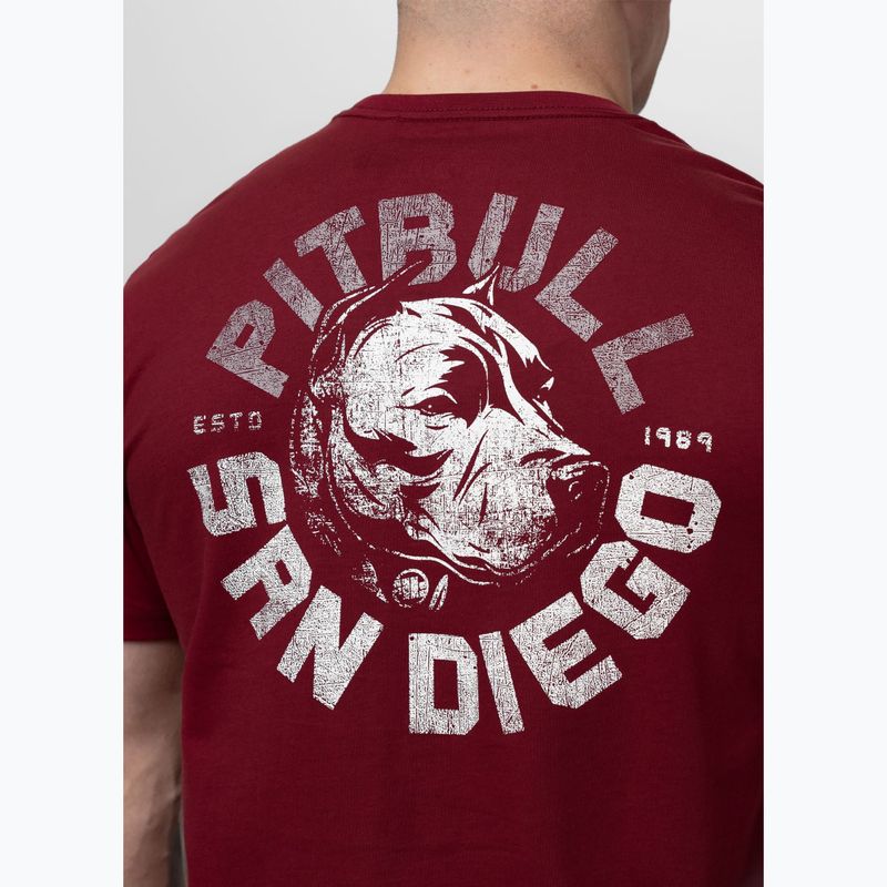 Pánske tričko Pitbull Dog SD burgundy 3