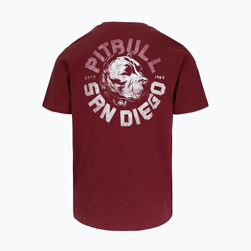 Pánske tričko Pitbull Dog SD burgundy 5