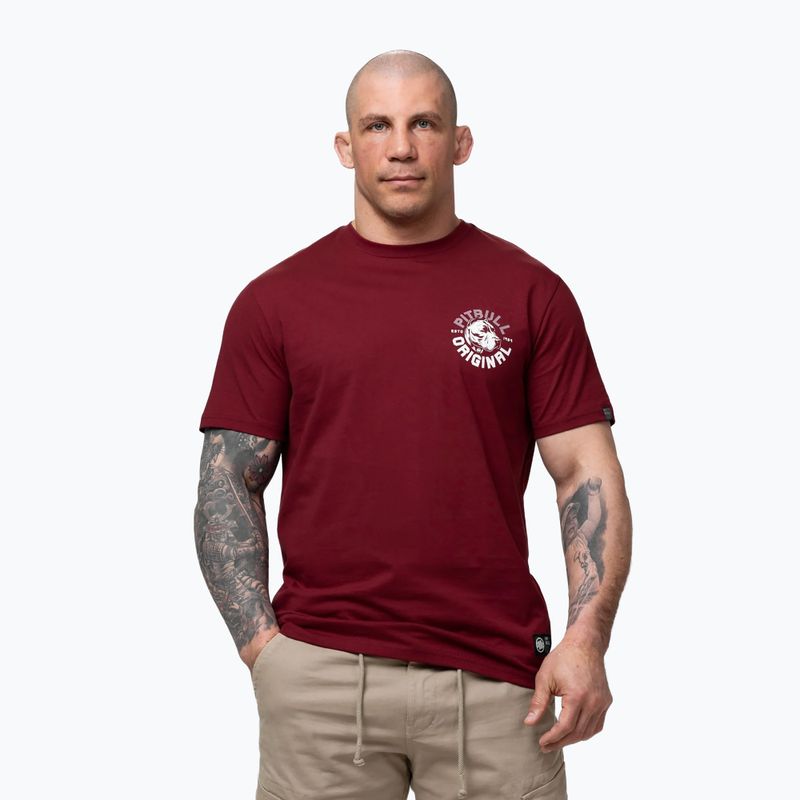 Pánske tričko Pitbull Dog SD burgundy 12