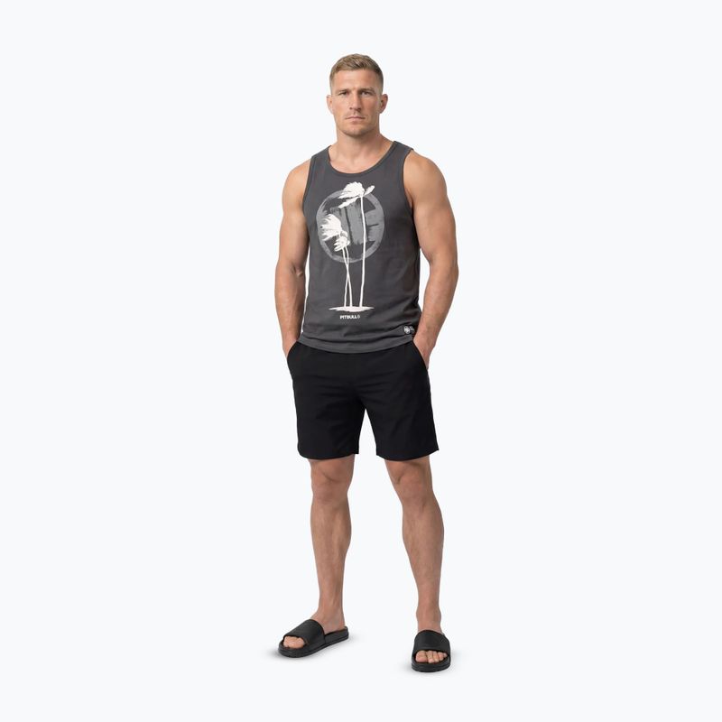Pánske tričko Pitbull Palms Tank Top light sand 2