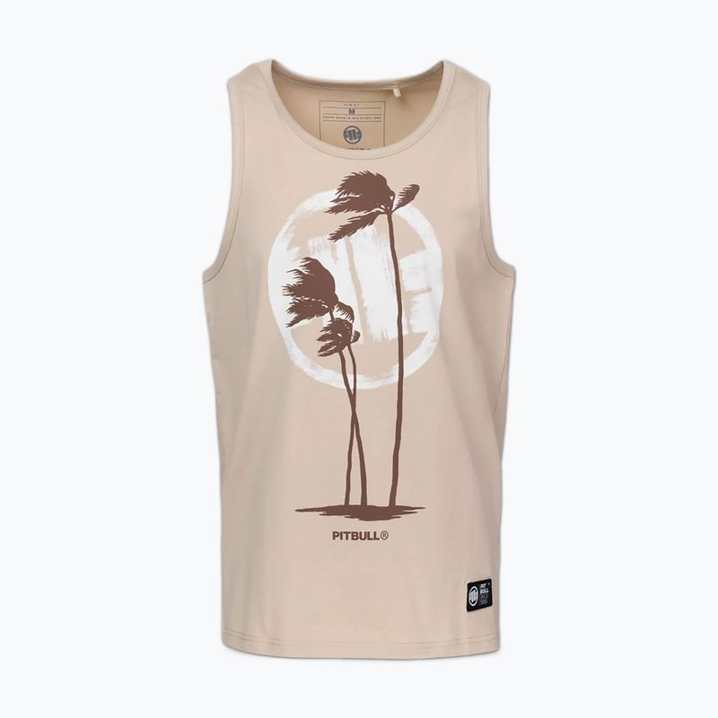 Pánske tričko Pitbull Palms Tank Top light sand 3