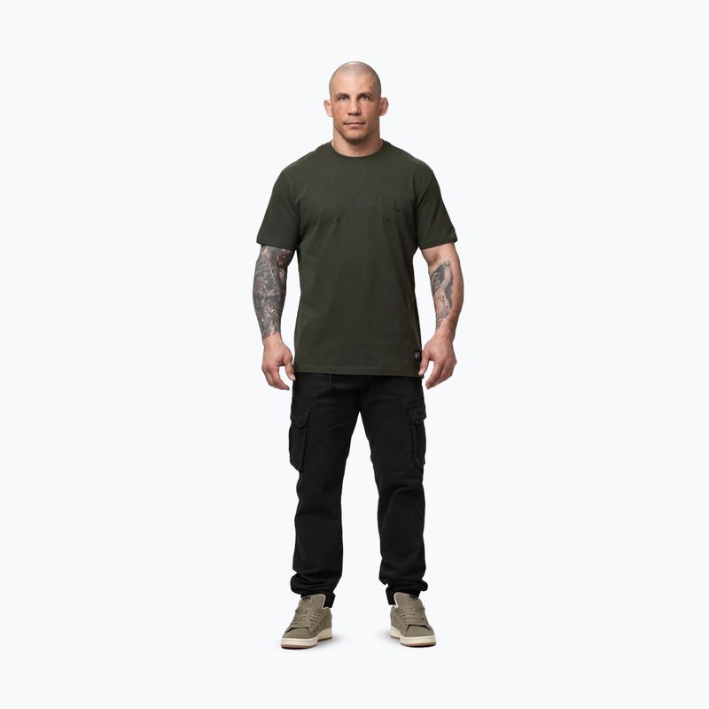 Pánske tričko Pitbull USA CAL Big Logo old green 2