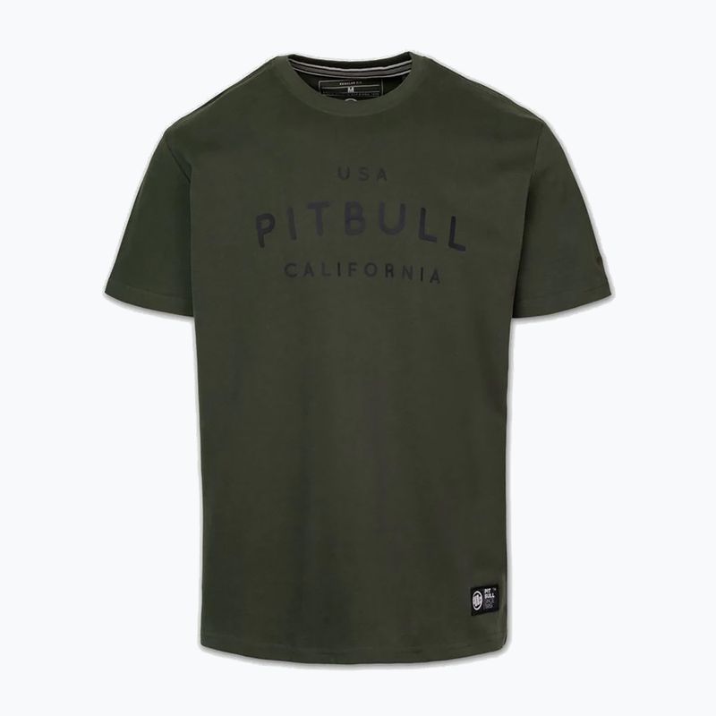 Pánske tričko Pitbull USA CAL Big Logo old green 4