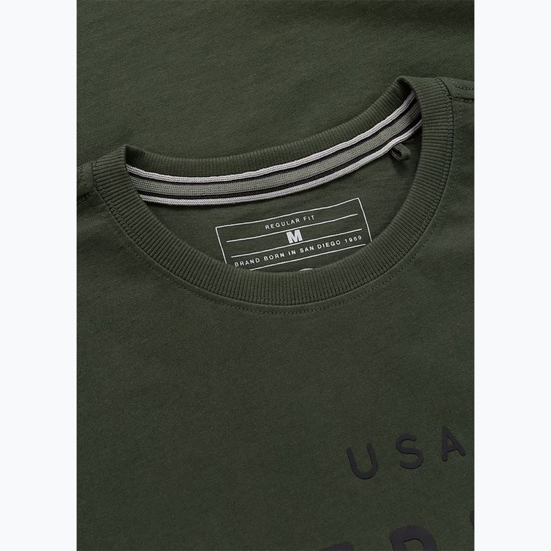 Pánske tričko Pitbull USA CAL Big Logo old green 6