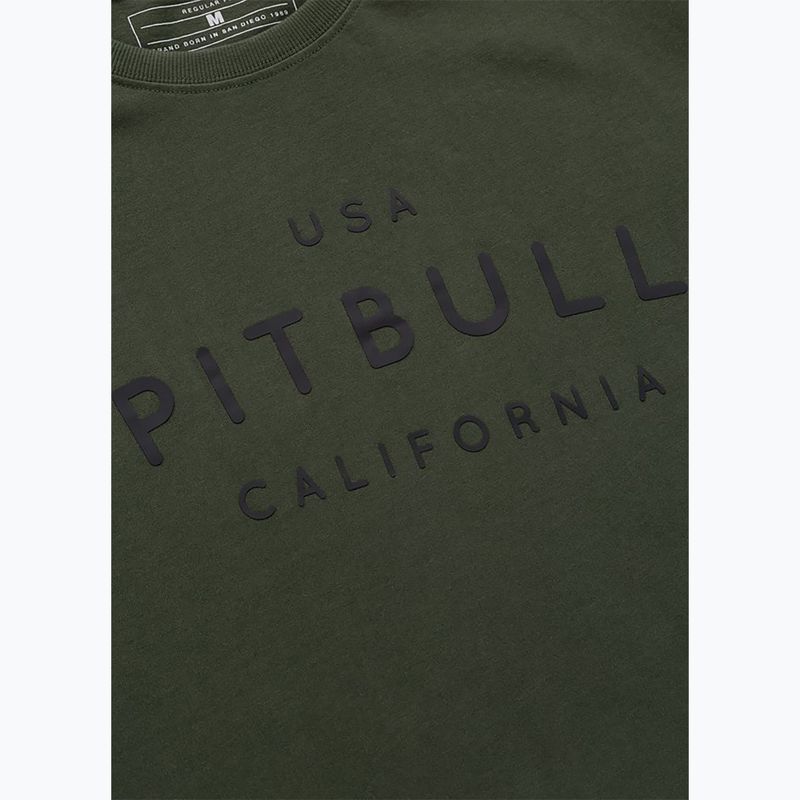 Pánske tričko Pitbull USA CAL Big Logo old green 7