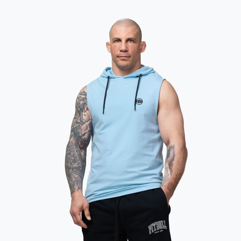 Pánska tréningová mikina Pitbull Mercado Hilltop Sleeveless Hooded light blue