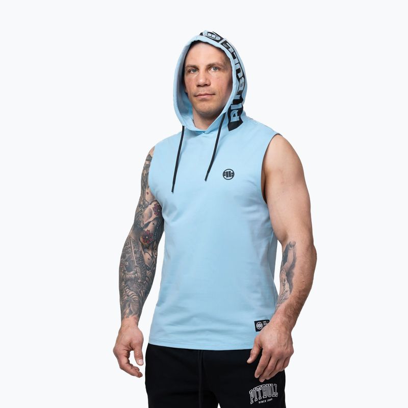 Pánska tréningová mikina Pitbull Mercado Hilltop Sleeveless Hooded light blue 4