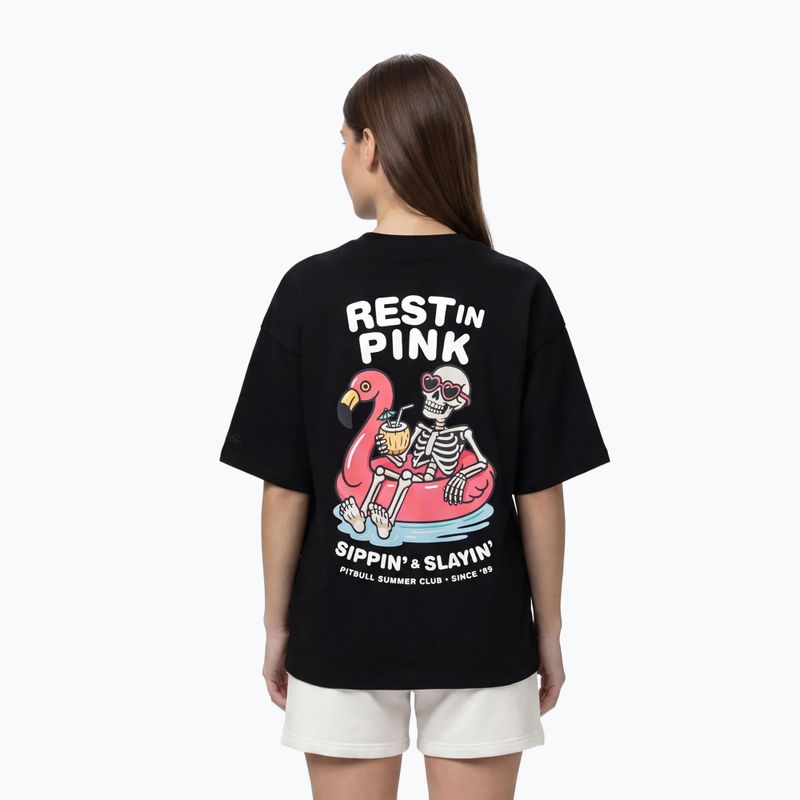 Dámske tričko Pitbull Rest In Pink Oversize black 3