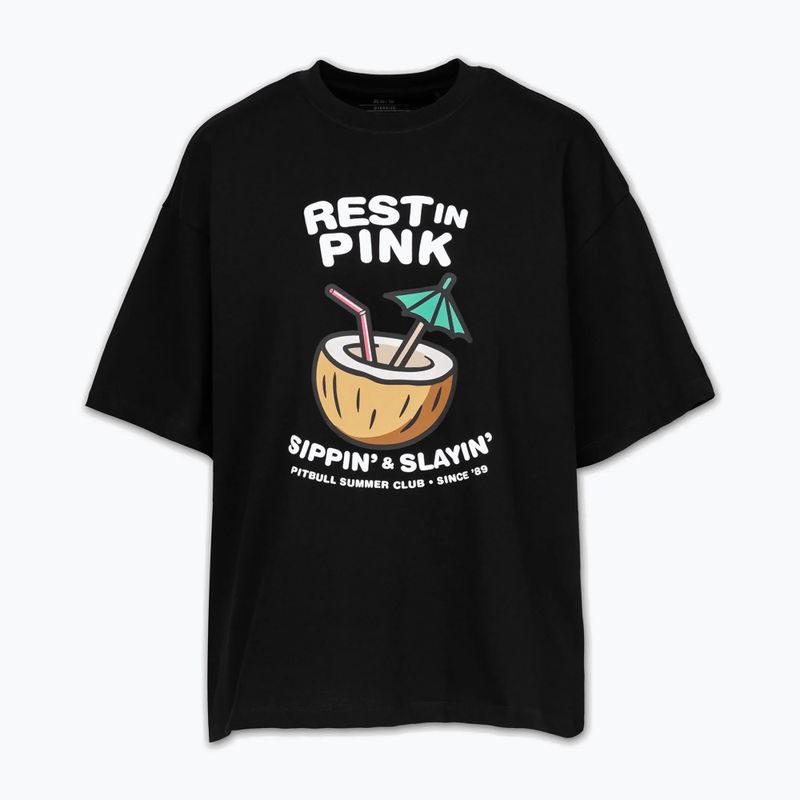 Dámske tričko Pitbull Rest In Pink Oversize black 5