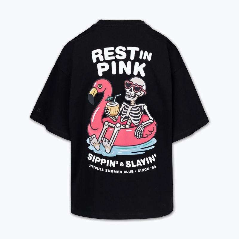 Dámske tričko Pitbull Rest In Pink Oversize black 6