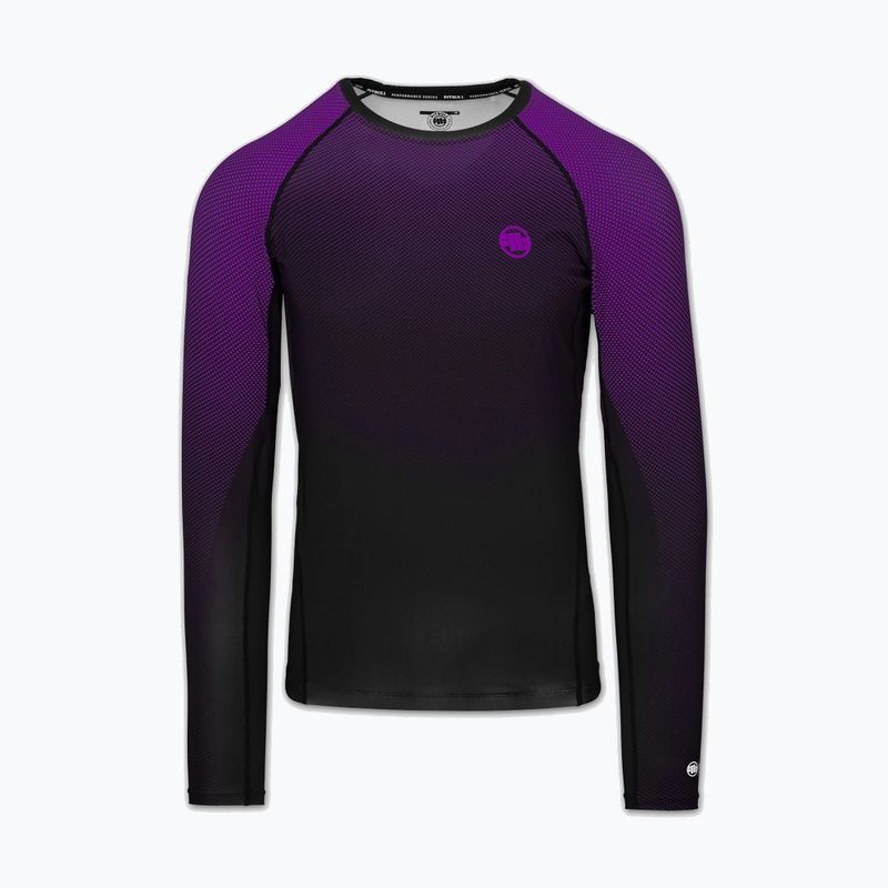 Pánsky rashguard s dlhým rukávom Pitbull Belt Rashguard purple 3