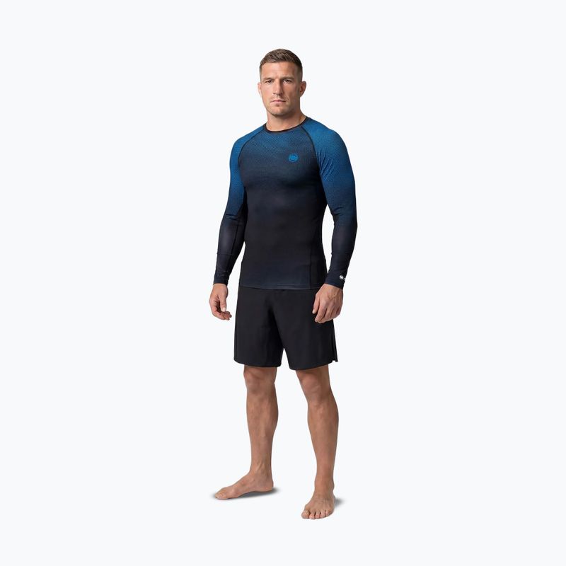 Pánsky rashguard s dlhým rukávom Pitbull Belt Rashguard blue 2