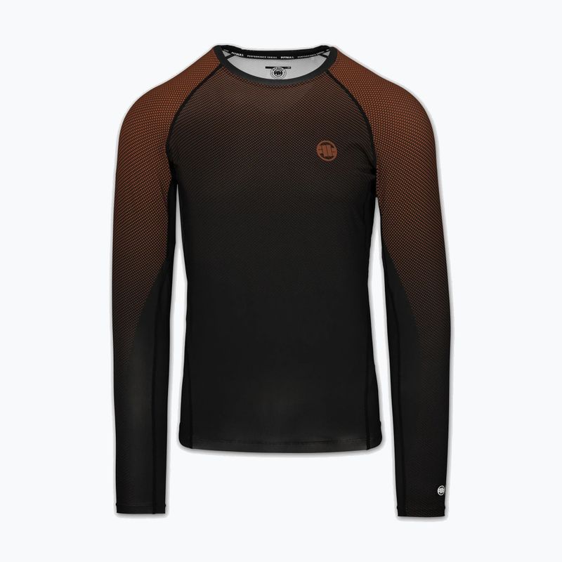 Pánsky rashguard s dlhým rukávom Pitbull Belt Rashguard brown 3