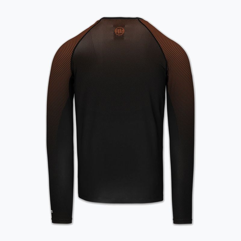 Pánsky rashguard s dlhým rukávom Pitbull Belt Rashguard brown 4