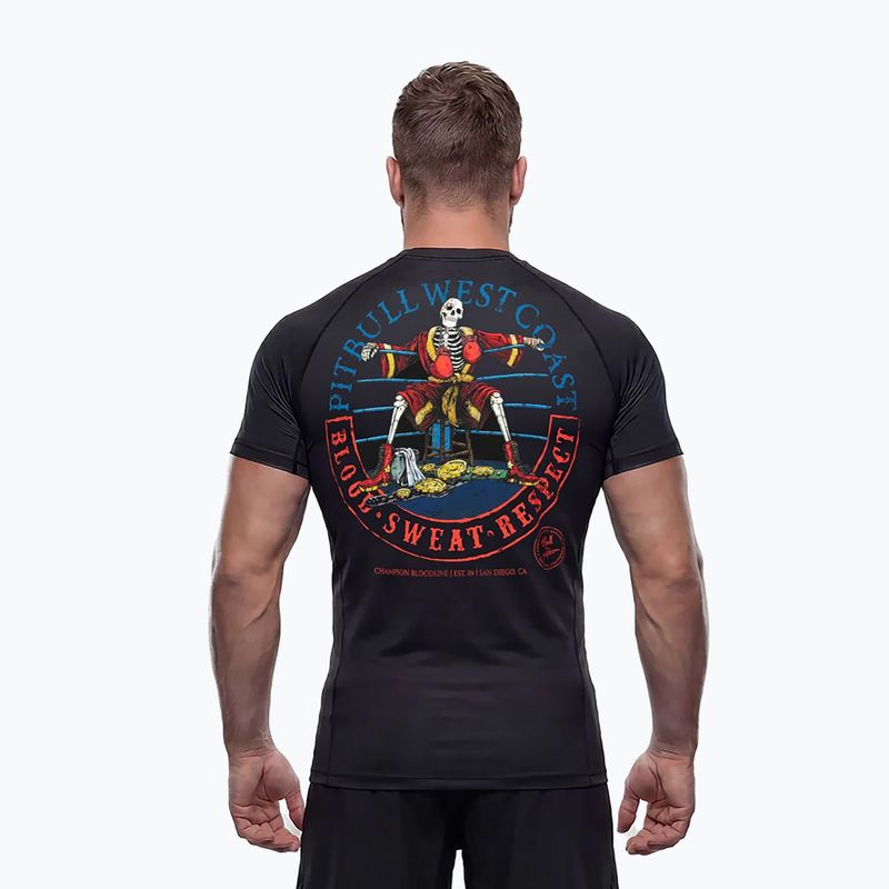 Pánsky rashguard s dlhým rukávom Pitbull Champion Bloodline Rashguard black 4