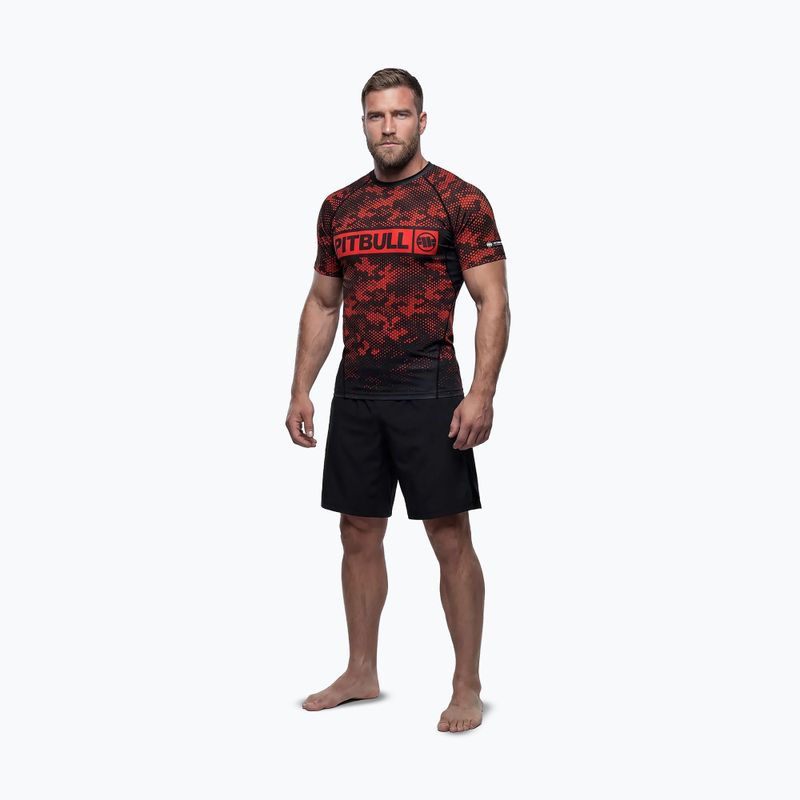 Pánsky rashguard Pitbull Hex Camo Hilltop Rashguard red 2