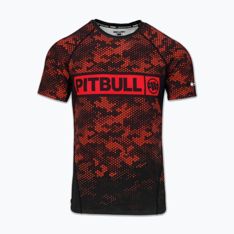 Pánsky rashguard Pitbull Hex Camo Hilltop Rashguard red 3