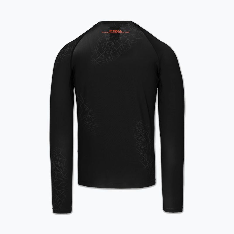 Pánsky rashguard s dlhým rukávom Pitbull Ray Rashguard fluo/red 4