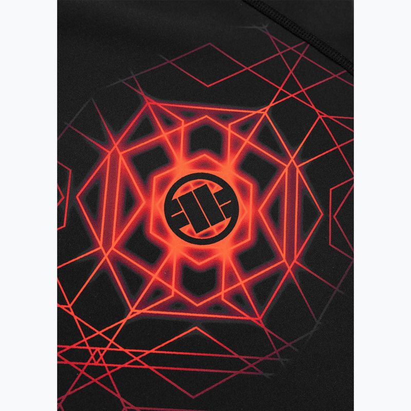 Pánsky rashguard s dlhým rukávom Pitbull Ray Rashguard fluo/red 6