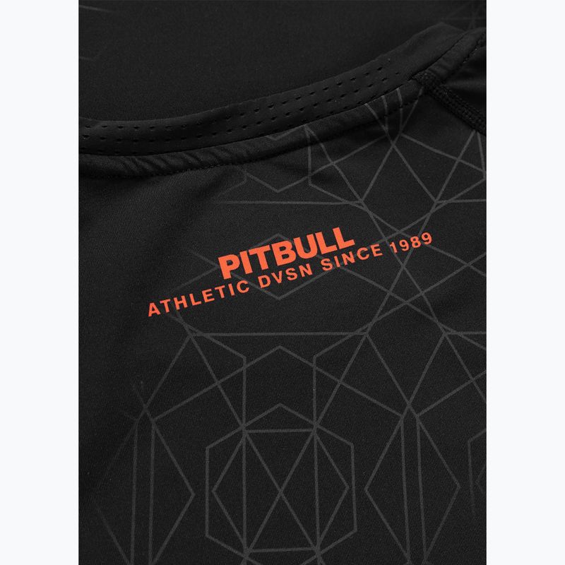 Pánsky rashguard s dlhým rukávom Pitbull Ray Rashguard fluo/red 7