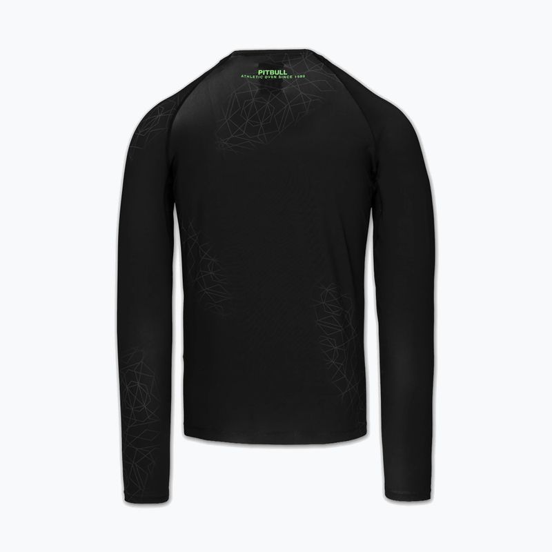 Pánsky rashguard s dlhým rukávom Pitbull Ray Rashguard fluo green 4