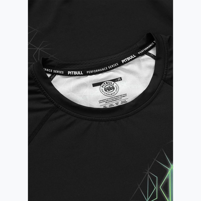 Pánsky rashguard s dlhým rukávom Pitbull Ray Rashguard fluo green 5