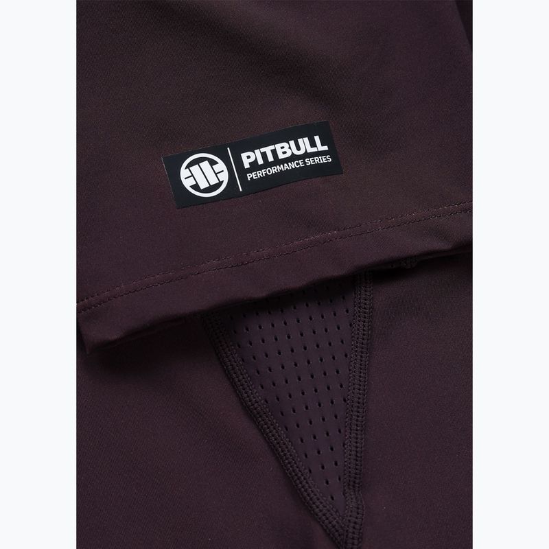 Pánske tričko Pitbull Rashguard Logo Palms brown 8