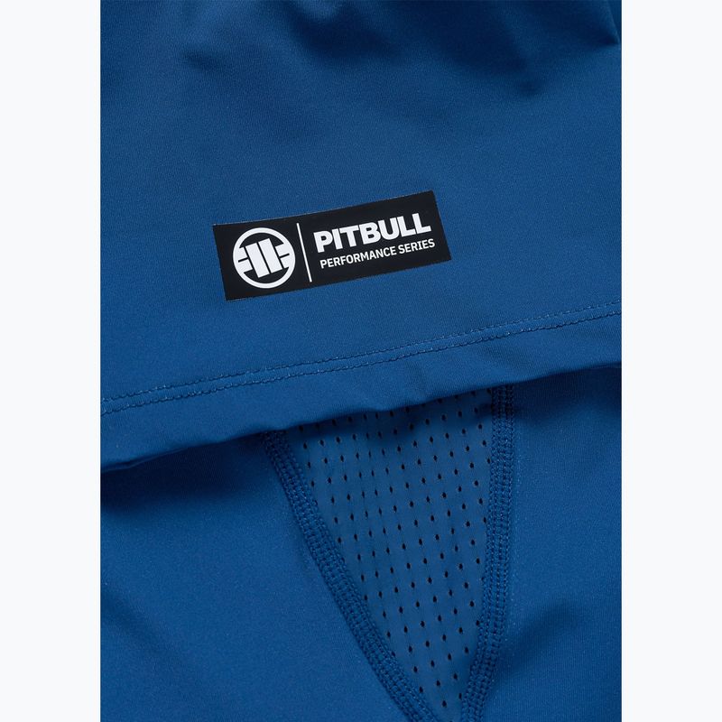 Pánske tričko Pitbull Rashguard Logo Palms blue 8