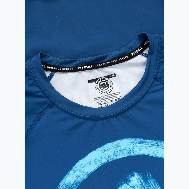 Pánsky rashguard s dlhým rukávom Pitbull Rashguard Logo Palms blue 5
