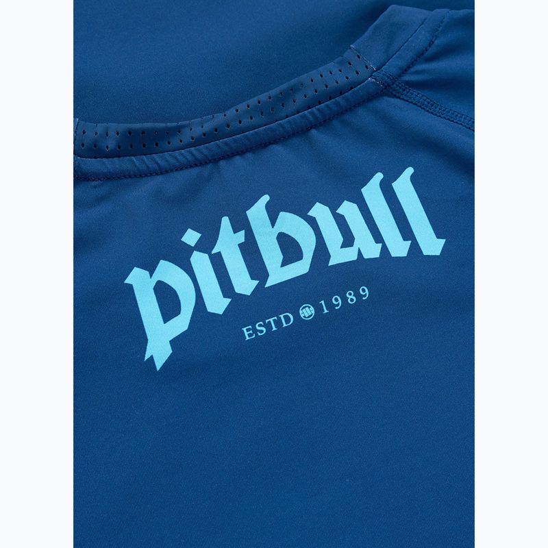 Pánsky rashguard s dlhým rukávom Pitbull Rashguard Logo Palms blue 7