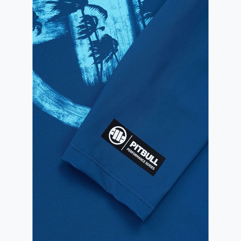 Pánsky rashguard s dlhým rukávom Pitbull Rashguard Logo Palms blue 8